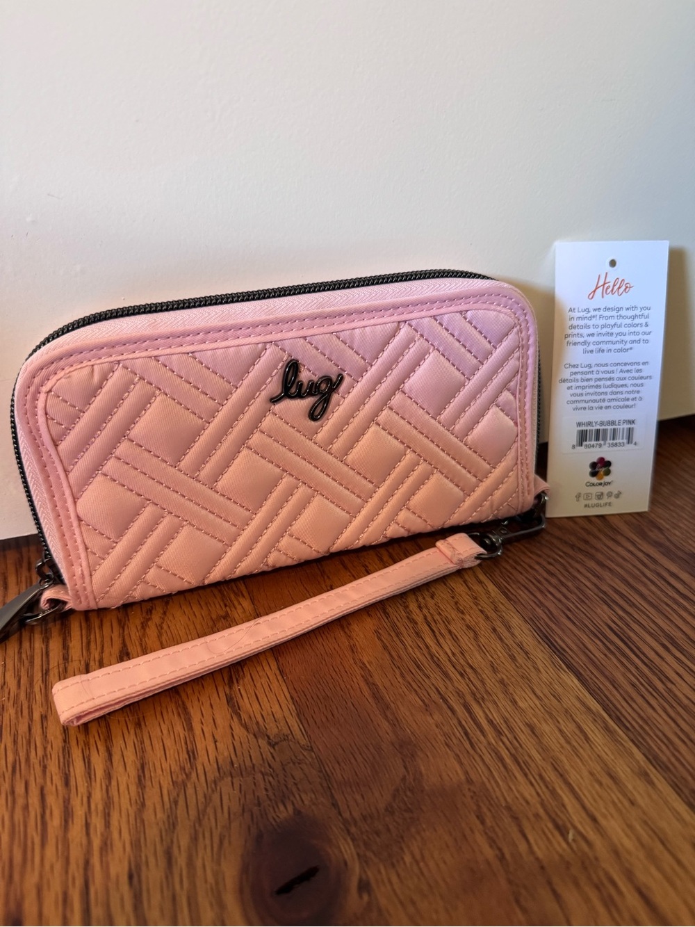 Lug Pink Whirly Wallet - Bubble Pink